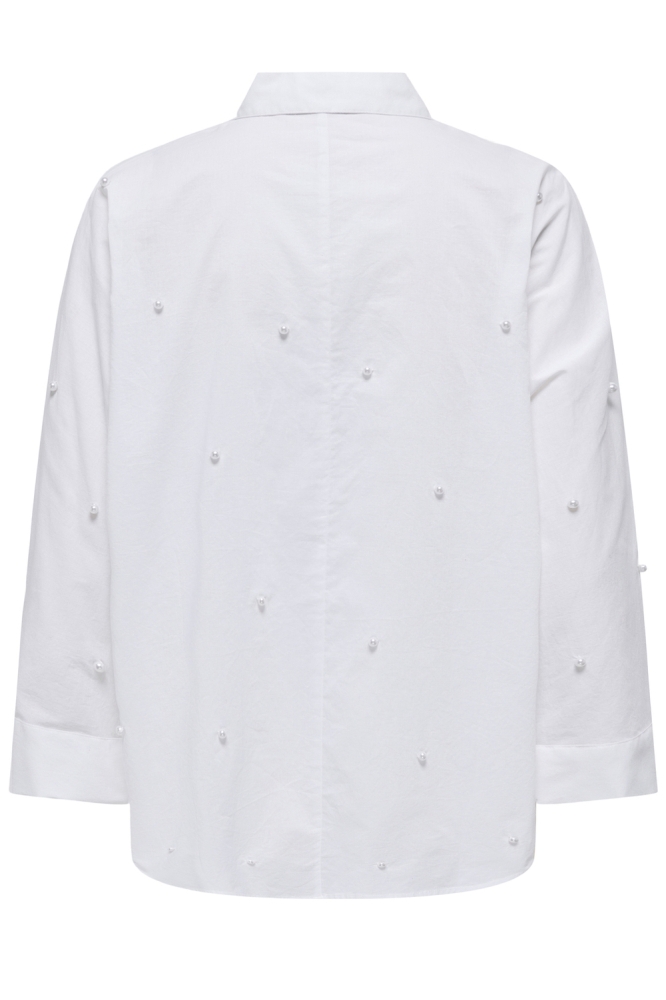 ONLNEW LINA GRACE LS PEARL SHIRT WV 15360466 CLOUD DANCER/PEARL